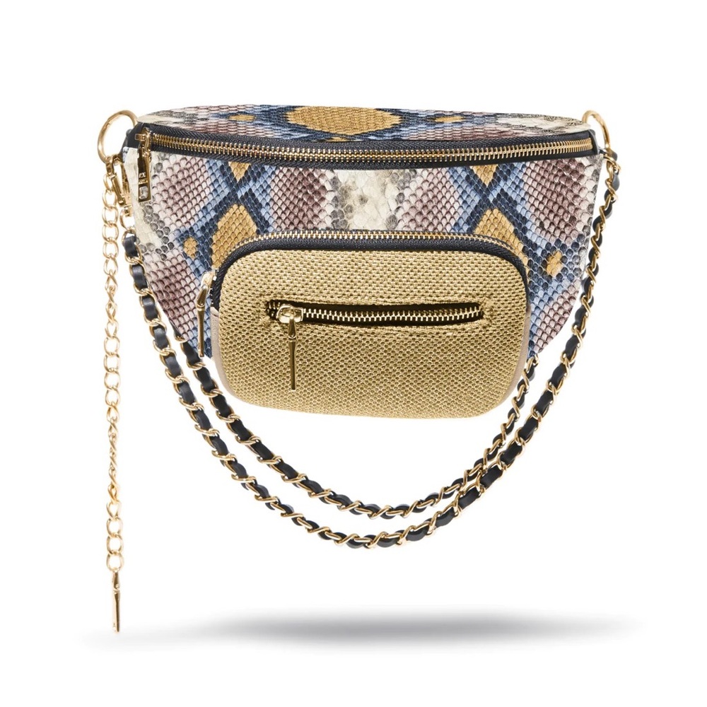 Steve Madden Gold/ Blue Bag